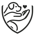 Dog silhouette within a heart-shaped outline, symbolizing compassionate dog grooming and care at Seattle Canine Club.